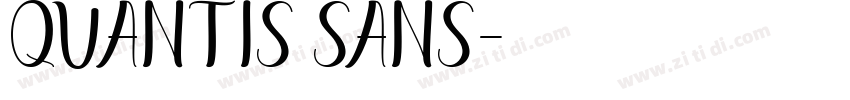 Quantis Sans字体转换